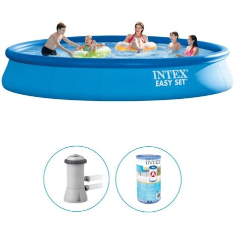 Aufstellpool intex Easy Set blau 457 cm rund