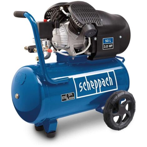 Kompressor 50lt oelgefuellt 10bar 3.0HP 371lt/min Scheppach hc500