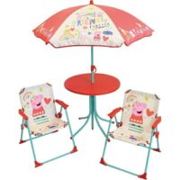 Fun Haus Peppa Pig - Lounge de Kindergarten mit Tisch (46 x 46 cm, 2 Stühle de Höhe de 53 x 38,5 x 37,5 cm und 125 x 100 cm 713472, Multicolour