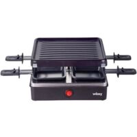 WEASY LUGA40 - RACLETTE- UND GRILLGERÄT 4 PERSONEN - 600W - SIF ANTI-ADH-BESCHICHTUNG - 19,7X19,7CM - ABNEHMBARE PLATTE