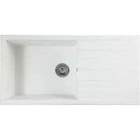 Einbauspüle STRADOUR CUBE, in SMC WEISS UNI - 17, 1 Becken, Größe 100 50 cm, manuelle Entsorgung