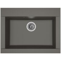 STRADOUR EINSATZ KÜCHENSPÜLE 1 TABLETT OHNE TROPFEN HEXO - R SINE - 66 X 50 CM - GRAU B TON
