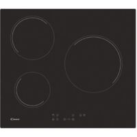 Cerankochfeld 60 cm 3 brenner 5500 w schwarz - Candy - ch63ct