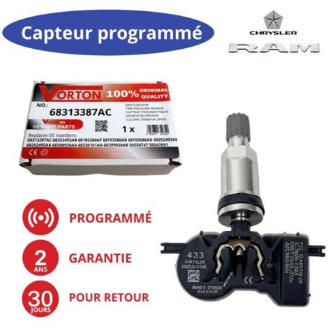 Sensor TPMS - 68252493AA/68252493AB - 433 MHz - Preprogramado para vehículo - Batería 5 años (1/5)