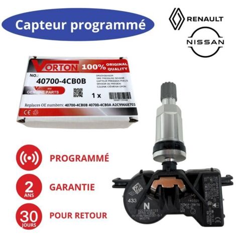 Reifendrucksensor TPMS - Vorgeprogrammiert 40700-4CB0A/B - 433 MHz - 5 Jahre Batterie - Für Renault/Nissan (1/5)