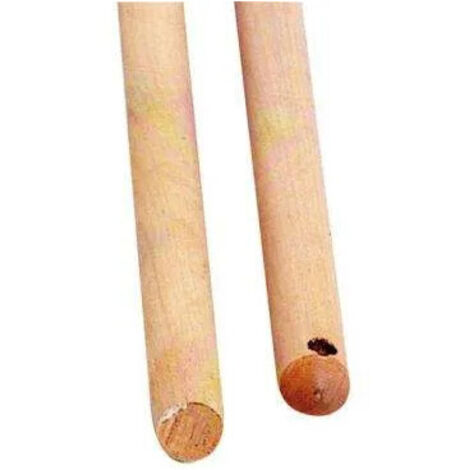 Manche en bois poncé 1,40m – Embout conique D.28mm – Compatible balais, franges, raclettes – Usage extérieur professionnel – Brosserie Thomas