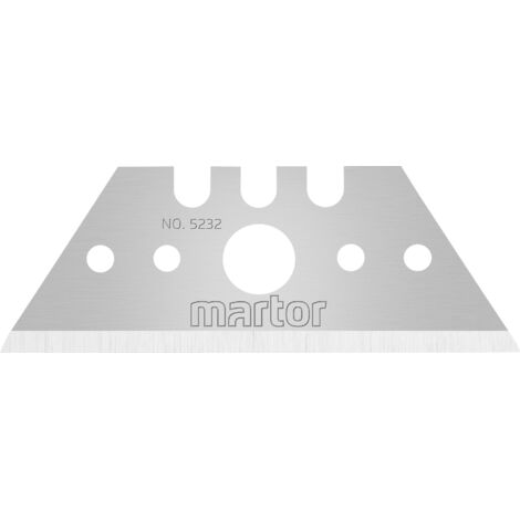 Lame de rechange trapézoïdale 53mm x 19mm – Acier pour ponçage large – Lot de 10 lames pour couteaux de sécurité – Martor - S312421 (1/10)