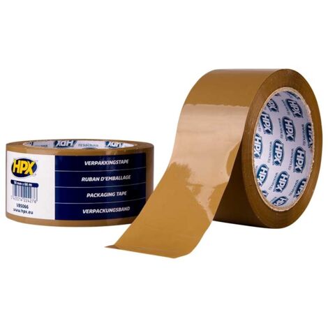 Ruban adhésif d'emballage HPX 50mm x 66m marron Universel Scotch Paquet Carton Silencieux Résistant
