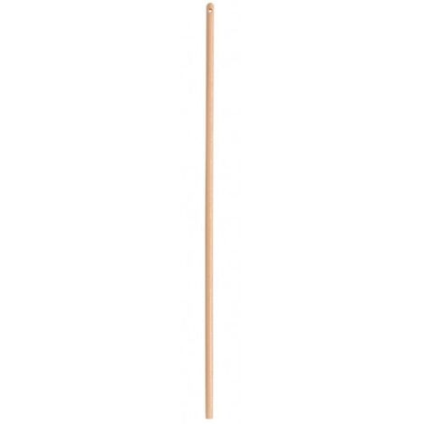 Manche en bois poncé 130cm – Pour balai serpillière – Diamètre 24mm – Trou d'accrochage pour rangement pratique – Brosserie Thomas (1/5)