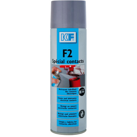 Nettoyant F2 spécial contacts aérosol 500ml – Lubrifiant pénétrant pour marbre et pierre – Élimine les dépôts d'oxydes – SKU 1001 – KF