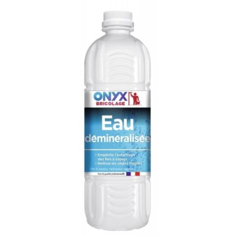Eau déminéralisée 5L – Sans calcaire ni minéraux – Pour batteries, fer à vapeur, décolleuse – Usage technique et ménager – Onyx (1/2)