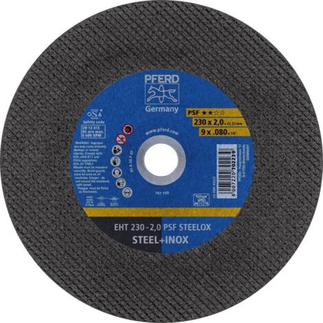Lot 25 Disques a Tronçonner PFERD EHT 230x2,0 PSF STEELOX - D.230mm - Coupe Acier et Inox - Meuleuse d'Angle (1/4)