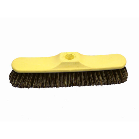 Brosse Soie Pure de Chine 28cm - Douille Filetee - Balayage Interieur Sol Lisse - Qualite Professionnelle - Compatible Manche a Vis (1/2)