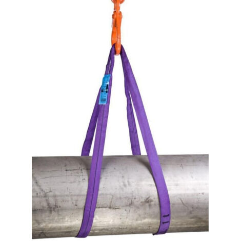 elingue Tubulaire Sans Fin Polyester Haute Tenacite - CMU 1000 kg - 1 m - Coloris Violet - Conforme EN 1492-2 CE (1/2)