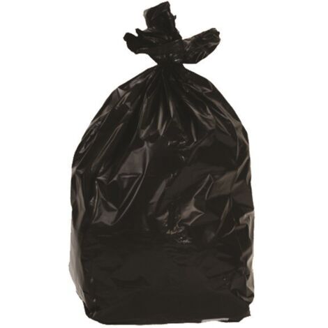 Sacs poubelle noirs 100 litres – Résistants aux déchets lourds et coupants – Épaisseur 46 microns – Rouleau de 25 sacs – Global Hygiene