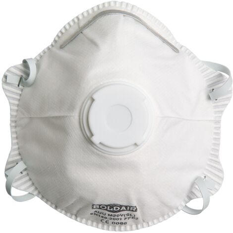 Topcar – Masque de protection FFP2 NR D AUUM20VSL – Boîte de 10 pièces – Valve d'expiration – Protection contre aérosols solides et liquides