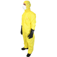 Combinaison Jetable Jaune a Capuche PP/PE Categorie III Types 3B/4B/5B/6B - SEGEPRO - Taille 3XL - Carton de 25
