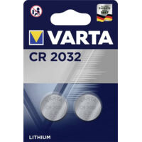 Varta – Lot de 2 piles bouton lithium CR2032 3V – 230 mAh – Longévité 10 ans – Compatibles montres, télécommandes, calculatrices
