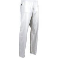 Pantalon Blanc Medical et Cuisine LMA AGENT 1736 - Unisexe - Taille elastiquee - 65% Polyester 35% Coton - Taille 3