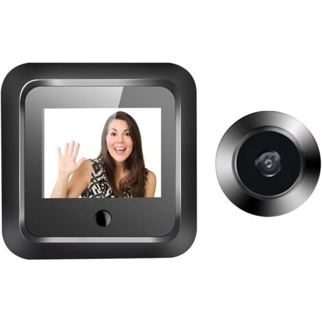 juego de puerta digital inteligente de 120° con cámara de videovigilancia de alta resolución. (1/5)