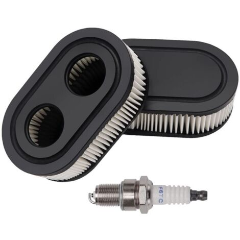 Filtro de aire para cortacésped de 2 piezas con 1 bujía, compatible con los motores 798452 y 593260. (1/5)