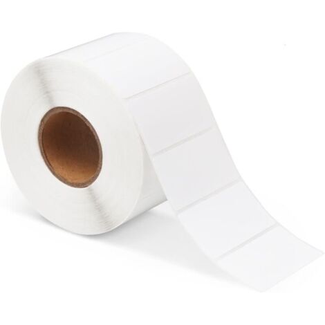 Packung mit 1500 weißen, selbstklebenden Etiketten (60 x 30 mm) – Hervorragende Haftung – Zum Bedrucken von Adressen und Preisschildern (1/5)