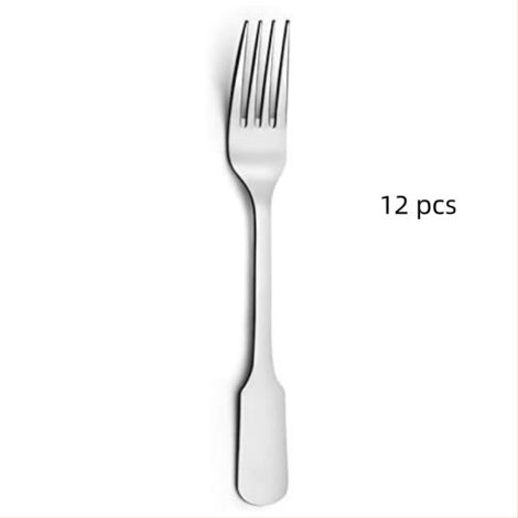 Tischgabeln – 12er-Set – Edelstahl, Standardausführung – Stärke 2 mm, Länge 205 mm – Edelstahl (1/5)