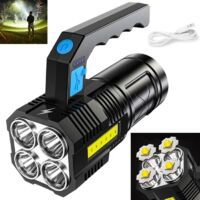 Extrem leistungsstarke, wiederaufladbare LED-Taschenlampe – 500 m Leuchtweite – Für Camping, Wandern und Notfälle – P1000