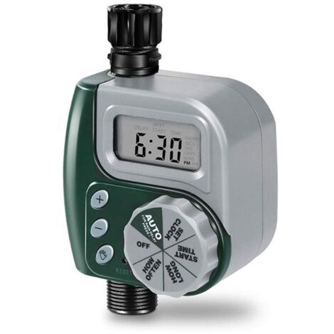 Minuteur d'arrosage automatique pour tuyau d'arrosage de jardin avec fonction d'arrosage manuel et temporisateur en cas de pluie (1/5)