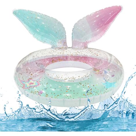 Bouée sirène, bouée sirène en PVC pour adultes, bouée sirène à paillettes pour piscine, bouée gonflable, adaptée (1/5)