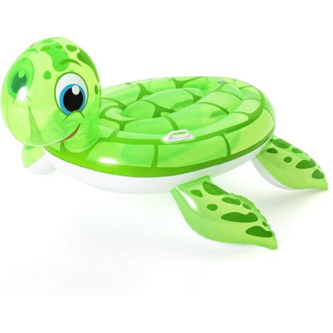 Coussin gonflable en forme de tortue pour adultes et enfants, idéal pour la natation. Dimensions après gonflage : 1,4 x 1,4 m. (1/3)