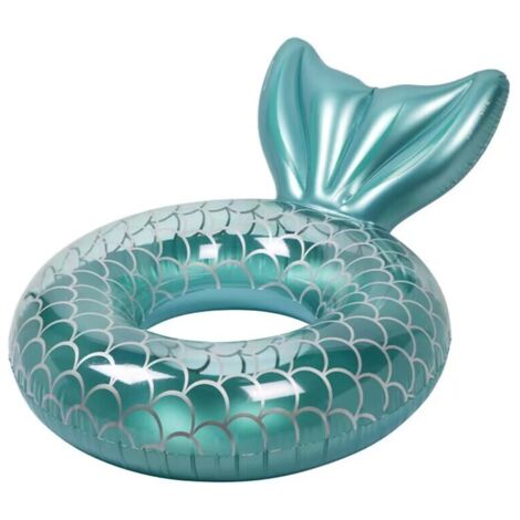 Bouée gonflable, gonflable circulaire durable, avec poignée, coussin d'air flottant pour piscine. (1/5)
