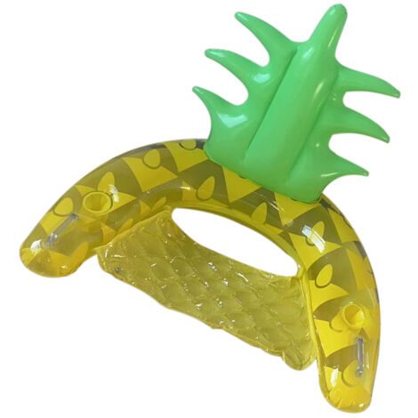 Fauteuil gonflable flottant épais en forme de fruit avec appui-tête et poignée pour adultes, idéal pour la piscine, la plage ou le lac. (1/5)