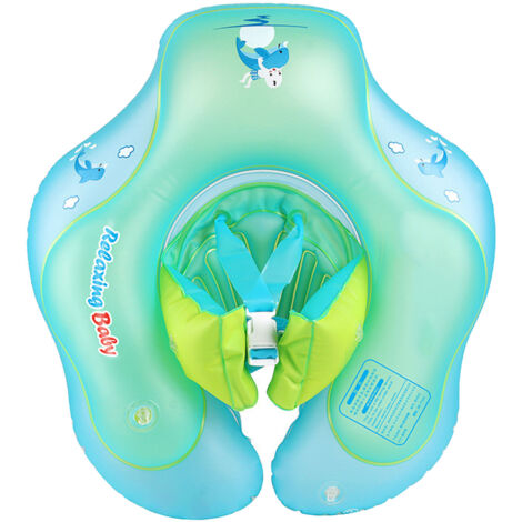 Bouée bébé en PVC, taille L, ajustable et confortable pour nouveau-né. Gonflable pour piscine. (1/5)