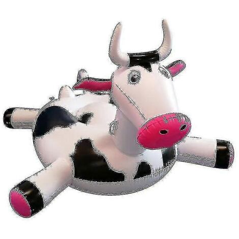 Bouée gonflable vache pour piscine, compatible avec enfants et adultes, radeau, bateau flottant, jouet de natation idéal pour l'été