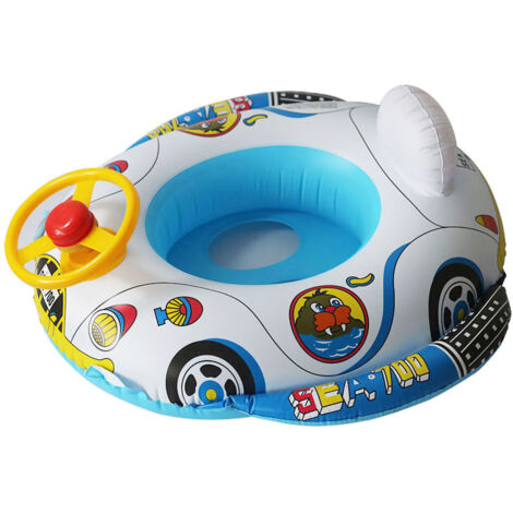 Bateau gonflable pour bébé, bouée, bateau d'été en PVC, motif dessin animé mignon, pour la piscine et les vacances, en forme de bateau (1/5)