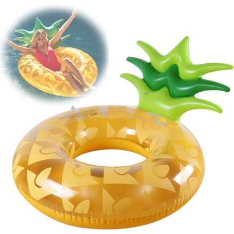 Grande bouée gonflable en forme d'ananas, idéale pour les fêtes à la piscine, jouets gonflables d'été, jouets pour pool party avec q (1/5)