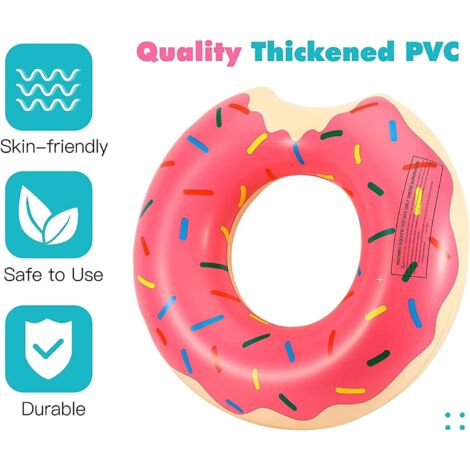Bouée en forme de donut, bouée de natation, jouet gonflable d'été pour piscine, pour adultes et enfants (1/4)