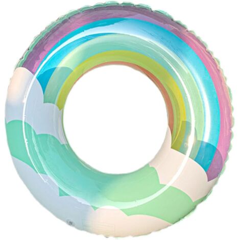 Bouée gonflable, flotteur de piscine gonflable, pour les fêtes à la piscine, anneau de natation avec valves rapides, pour adolescents et adultes. (1/5)