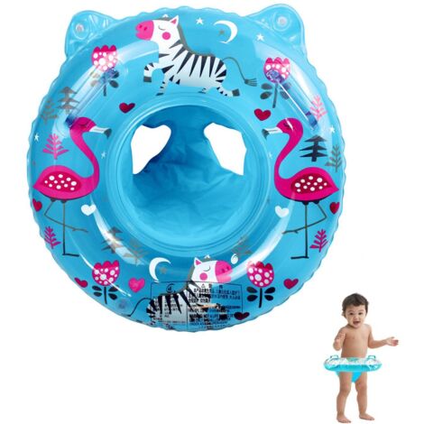 Bouée bébé à motif forêt, flotteur gonflable confortable, poignée renforcée, siège fixe (1/5)