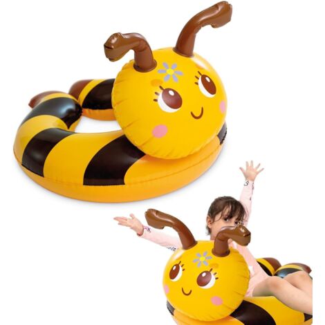 Bouée gonflable en forme d'abeille pour enfants de 2 à 6 ans, idéale pour les fêtes sur la plage (1/5)