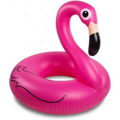 Bouée gonflable flamant rose, matelas de natation gonflable 116 cm, rose (1/5)