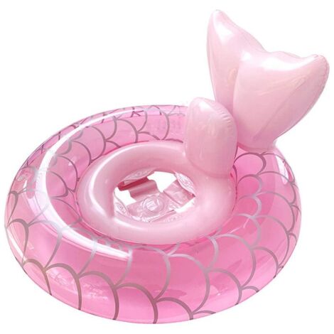 (Non disponible au Royaume-Uni) Bouée bébé gonflable rose 63 x 47 cm avec siège intégré (1/5)