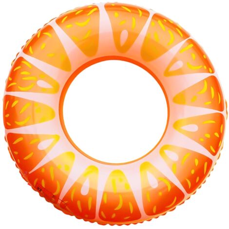 1 bouée gonflable créative en forme de fruit orange pour la survie, idéale pour les enfants et les jeux d'eau dans la piscine, ainsi que pour les accessoires de fête aquatique. (1/5)