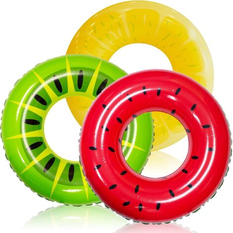 Bouées gonflables pour piscine (lot de 3), jouets gonflables en forme de fruits pour décoration de fête à la piscine (1/5)