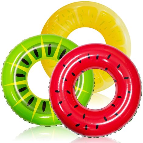Jouets gonflables pour piscine avec paillettes 80 cm (lot de 3), bouées pour piscines, enfants, adultes, plage et activités de plein air. (1/5)