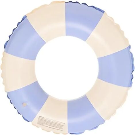 Bouée gonflable tendance pour adultes, matelas de piscine, matelas gonflable rétro à rayures en PVC — Bleu (1/5)