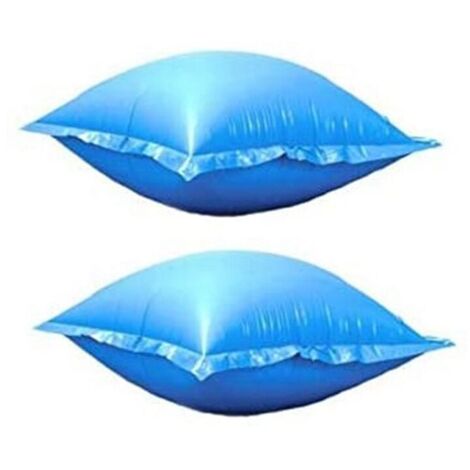Lot de 2 piscines gonflables carrées 4x4 pieds, résistantes et durables, avec coussin d'air, pour l'hivernage et accessoires de piscine portables. (1/5)