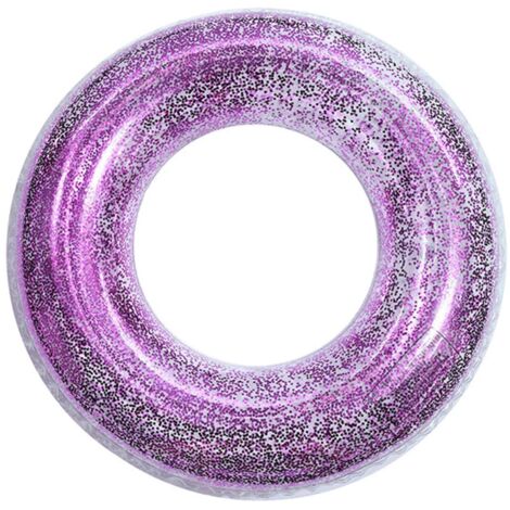 Bouée à paillettes, bouée gonflable transparente à paillettes, bouée flottante résistante, bouée tube à paillettes pour adultes, fête d'été à la piscine (1/4)