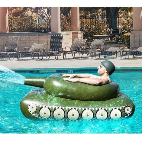 Bouée gonflable pour piscine, anneau de natation avec canon à eau, jouet de piscine pour adultes (1/5)